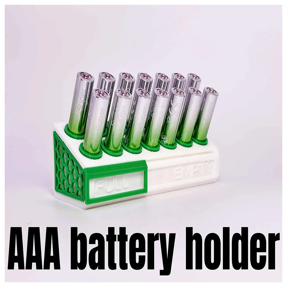 aaa battery holder with indicator level rechargeable storage case for alkaline cells