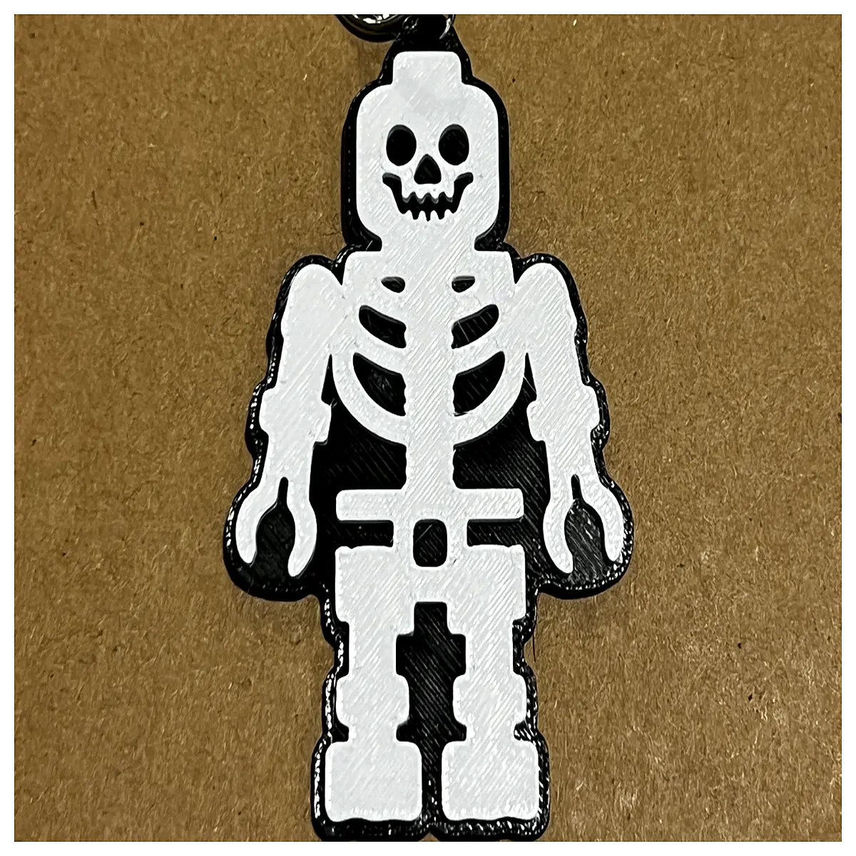 gothic skeleton keychain building blocks diy assembly toy men women teens goth punk aesthetic cool funny accessory
