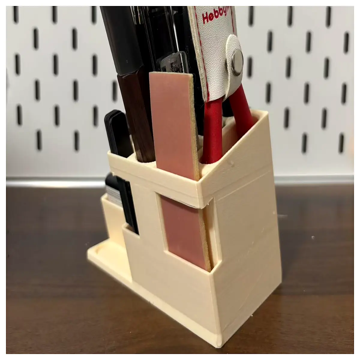 building tool organizer rack storage for glue tweezers pliers hobby workbench