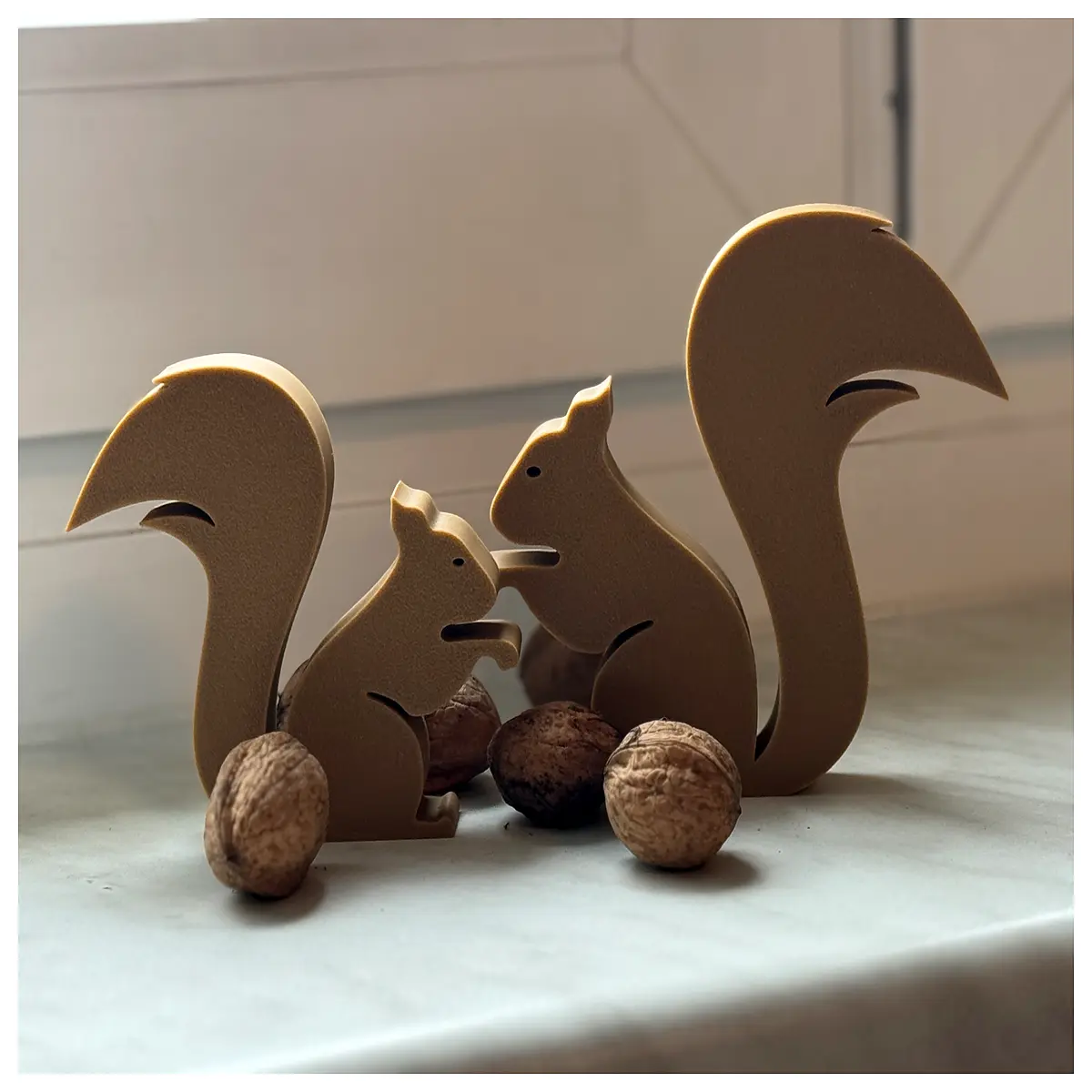 cute squirrel autumn decor for home fall forest animal figurine shelf rustic woodland cabin decoration