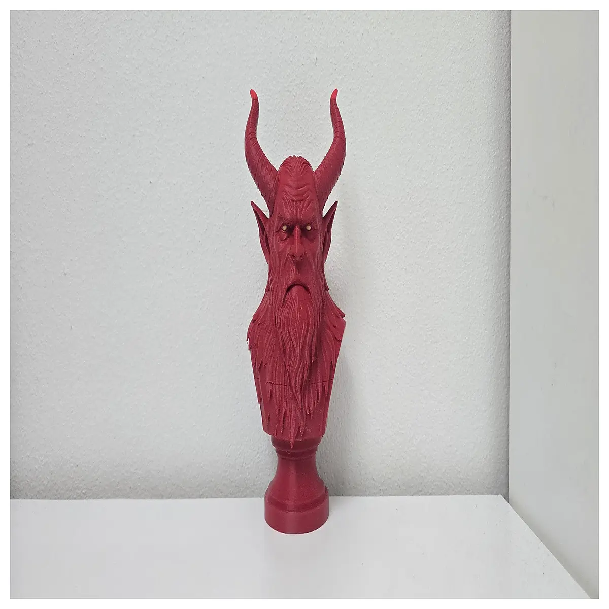 krampus horror figure red lord devil costume halloween prop scary demon statue home decor