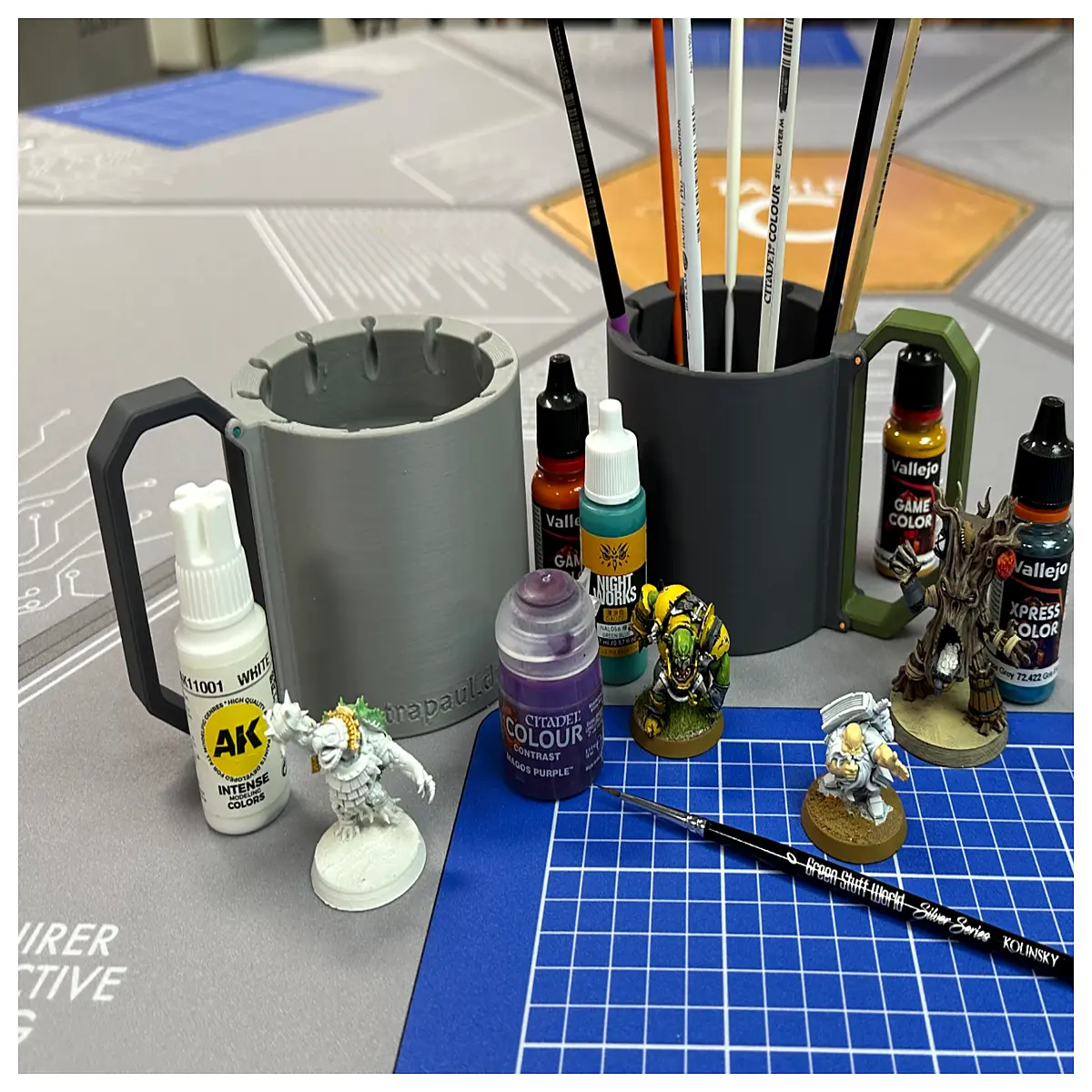 watercolor brush holder jar ceramic desk organizer paint cup with lid