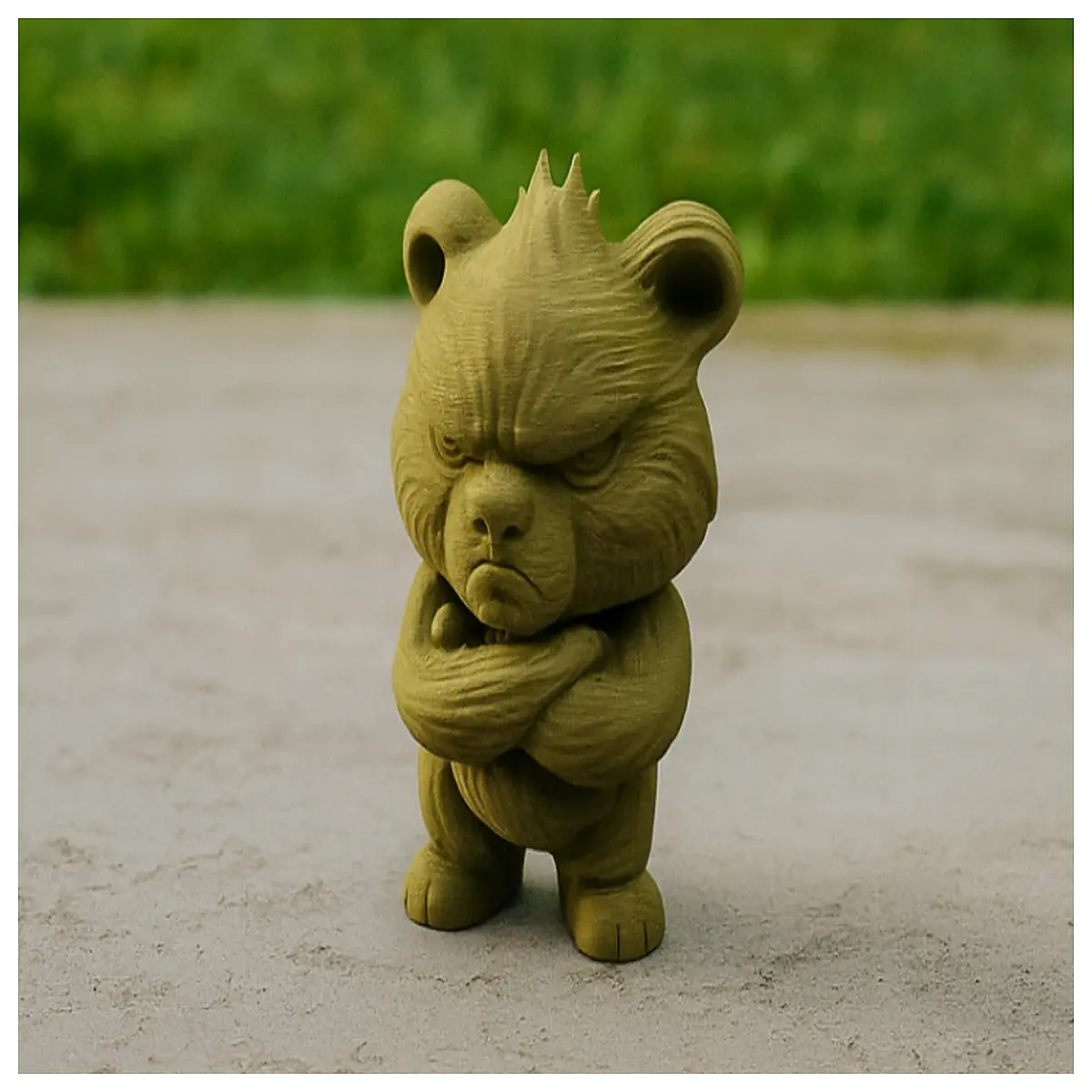 grumpy bear statue majestic home decor office desk ornament animal figurine collectible men