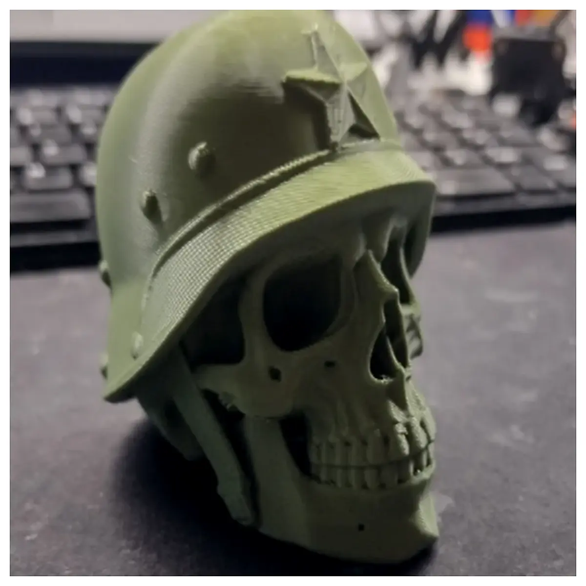 vintage military skull pendant retro soldier death head necklace gothic biker skull jewelry punk rock metal accessories