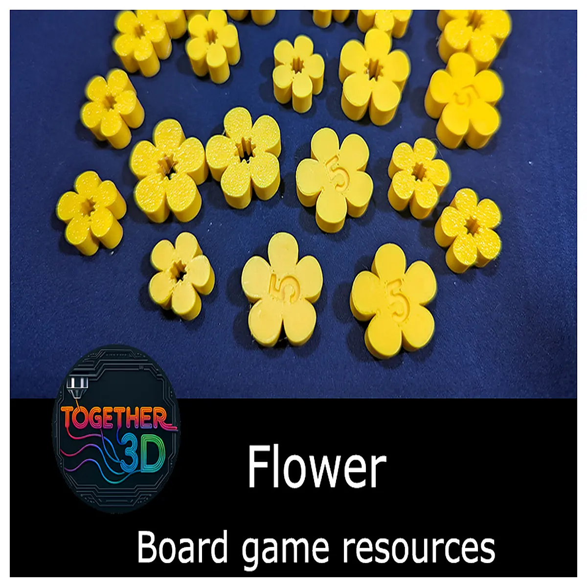 wooden flower tokens for board games floral resource counters nature theme game pieces decorative dice alternatives