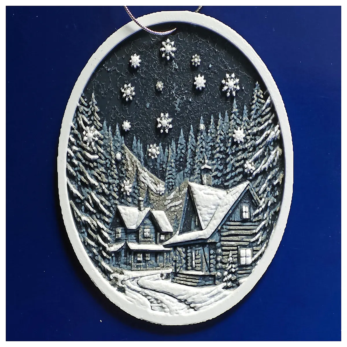 cute rustic cabin v1 christmas ornament hanging decoration holiday home decor gift