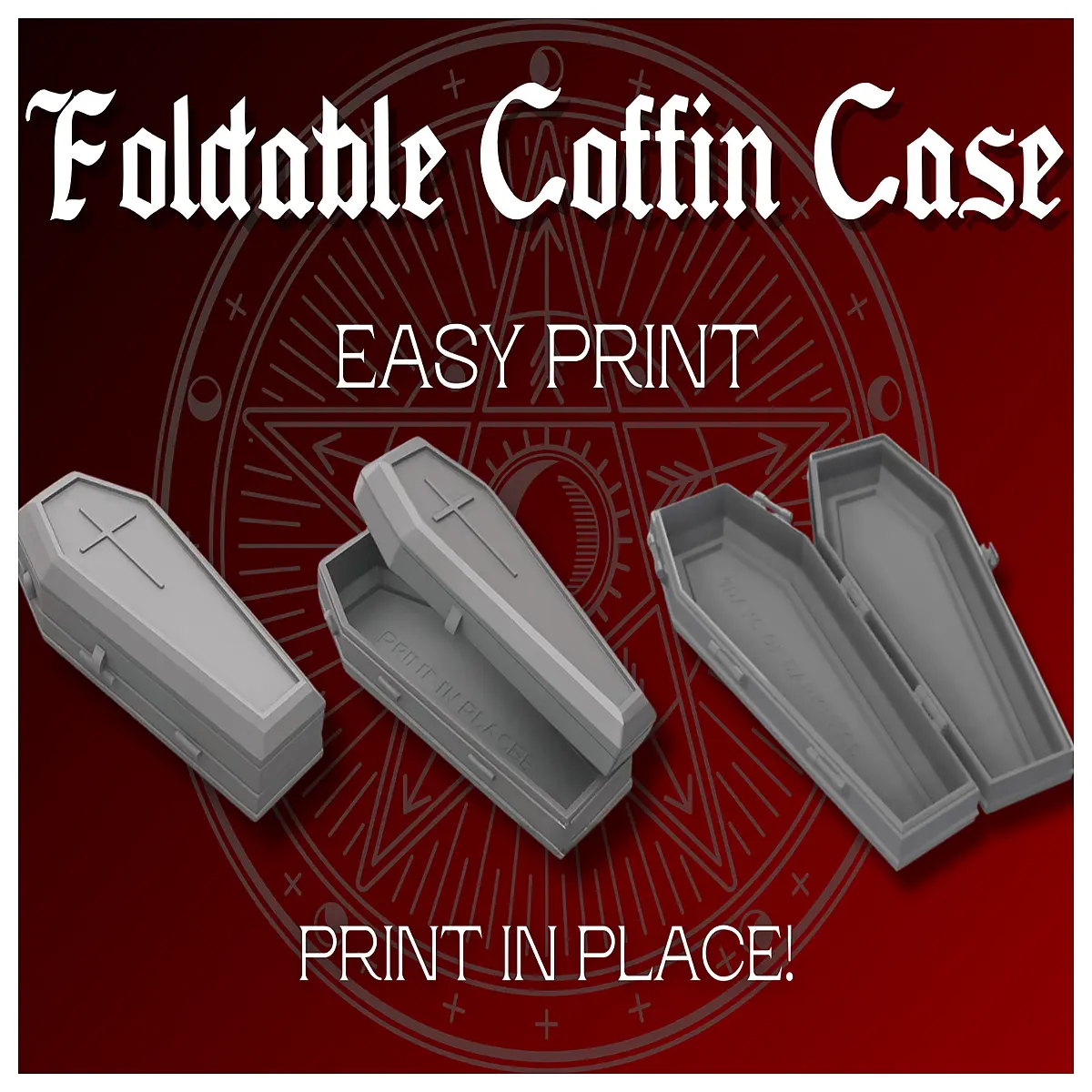 printable collapsible coffin box design for mausoleum burial urn storage