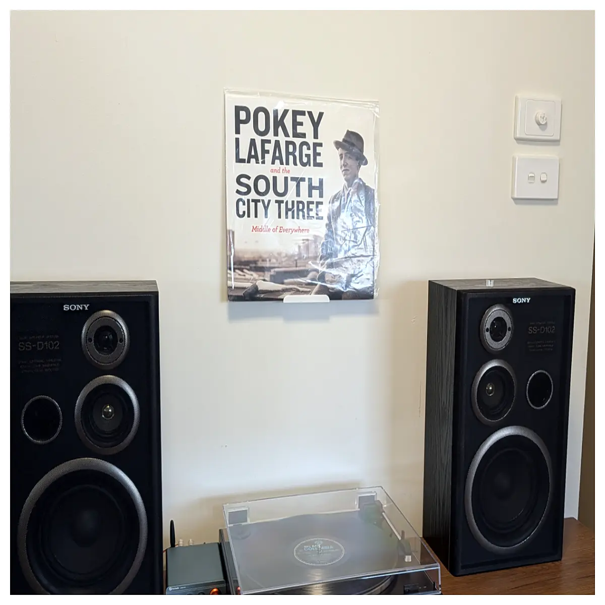 vinyl record wall mount rack for home decor