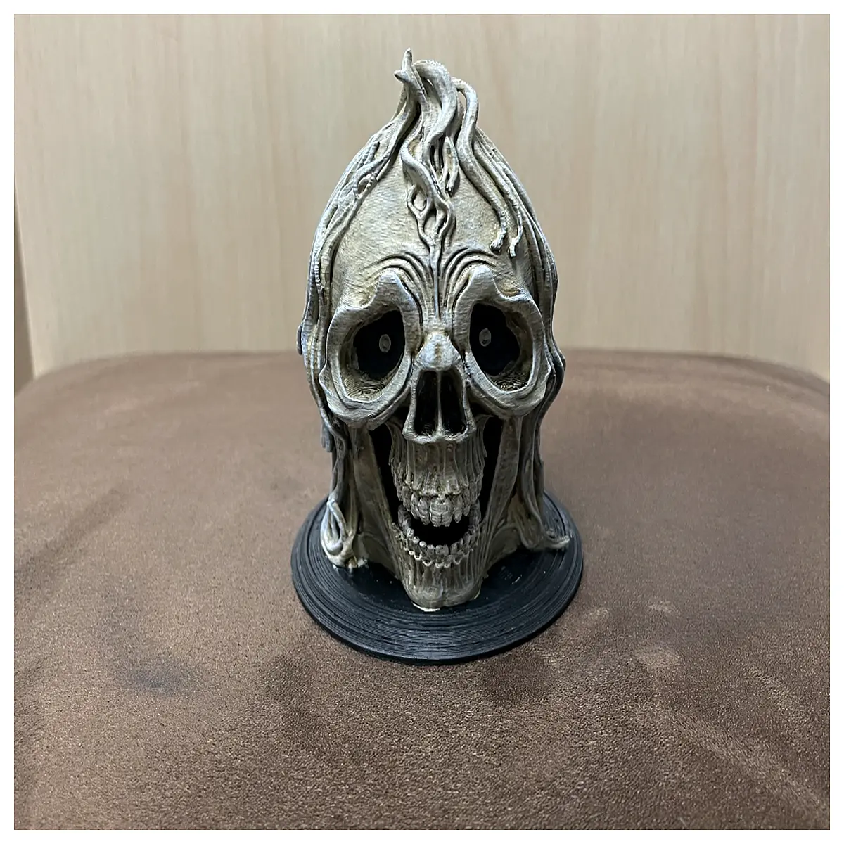 hand painted zombie head sculpture horror decor prop