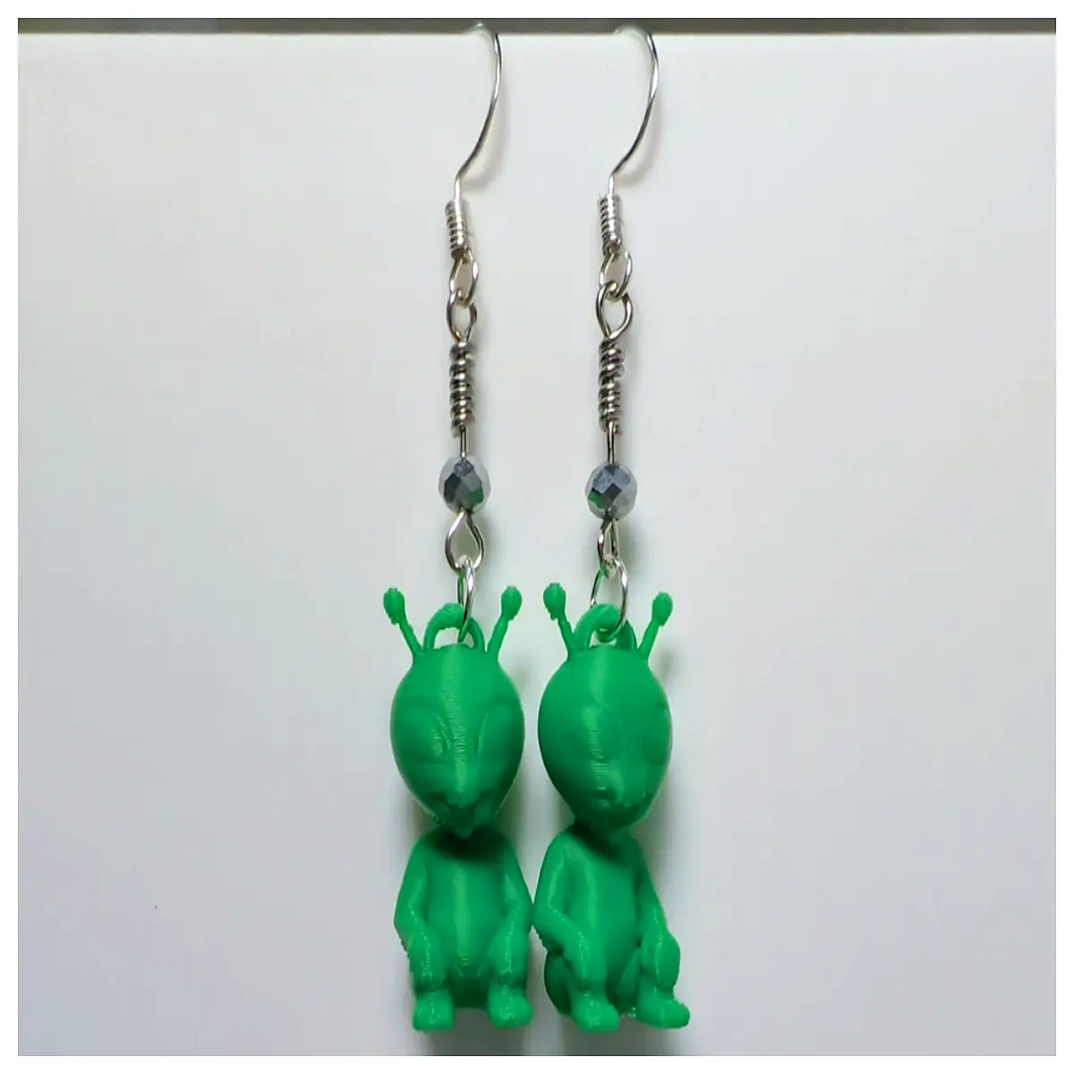 alien earrings for women men gothic punk silver hoop dangle jewelry sci fi space themed accessories