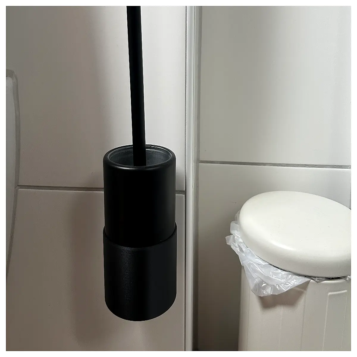 wall mounted toilet brush holder rack organizer for bathroom cleaning tools storage