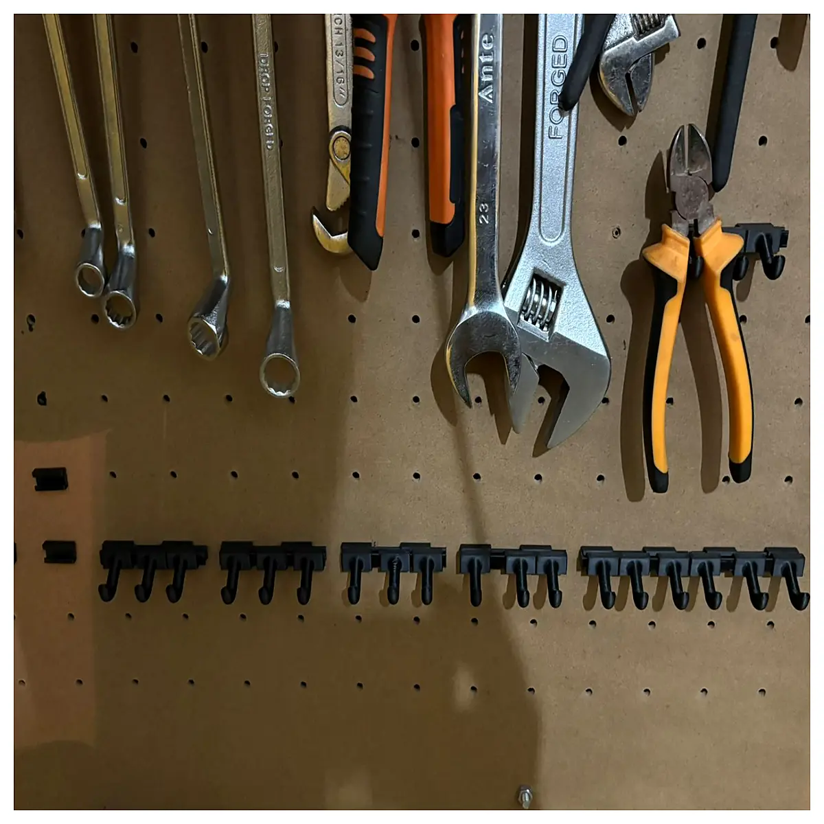 adjustable tool holder wall mount organizer rack for garage workshop storage