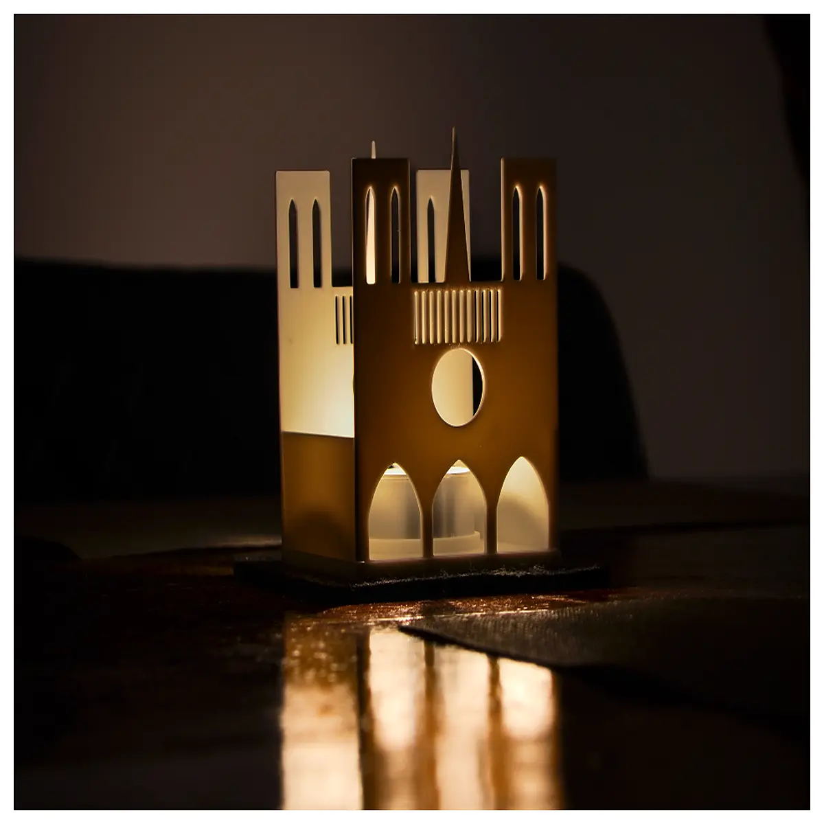 gothic cathedral candle holder paris notre dame home decor vintage stone look tea romantic table centerpiece for weddings