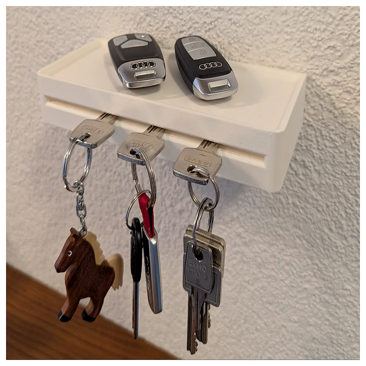 modern wall mounted key holder organizer sleek entryway storage rack for keys and mail minimalist home decor hook