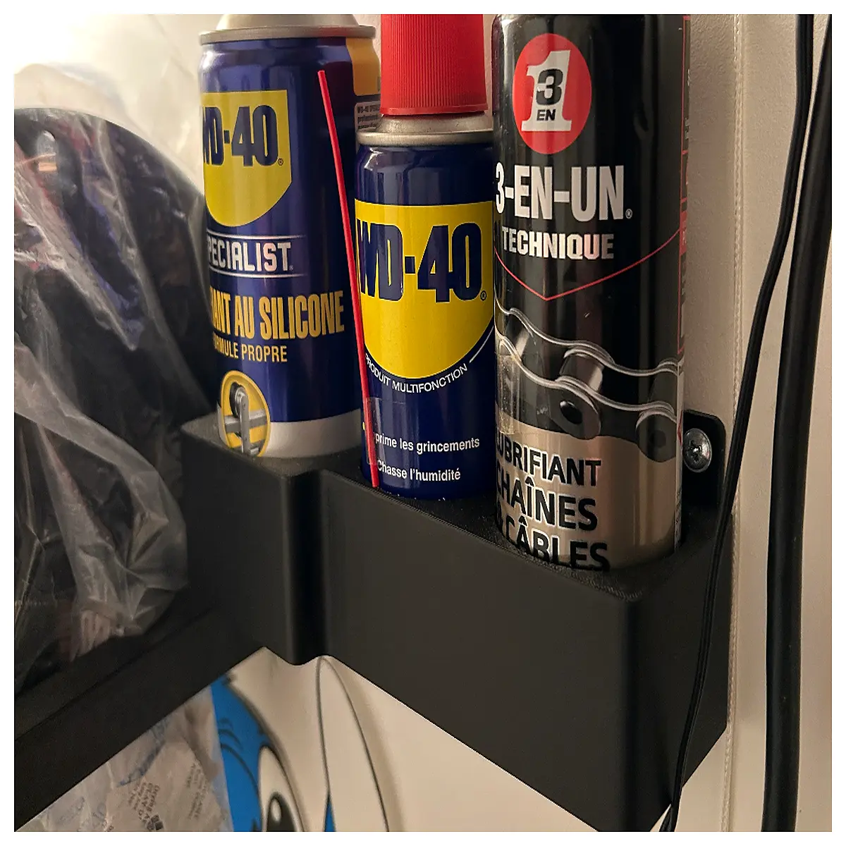 wd 40 can holder wall mount bracket for garage organization tool storage accessories