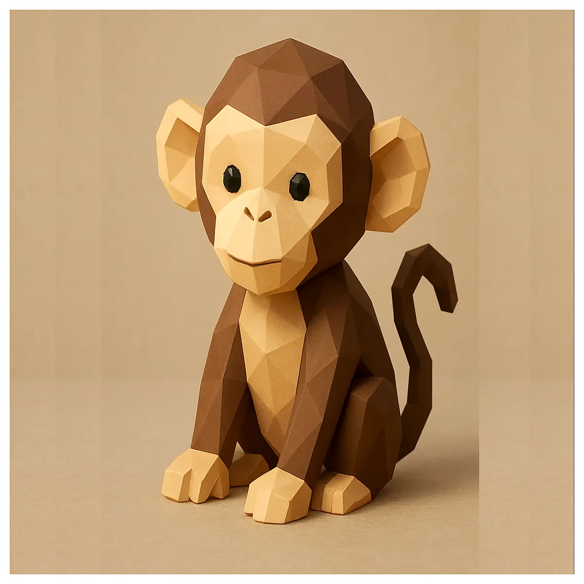 low poly monkey blender maya c4d cartoon animal character rigged mesh for game