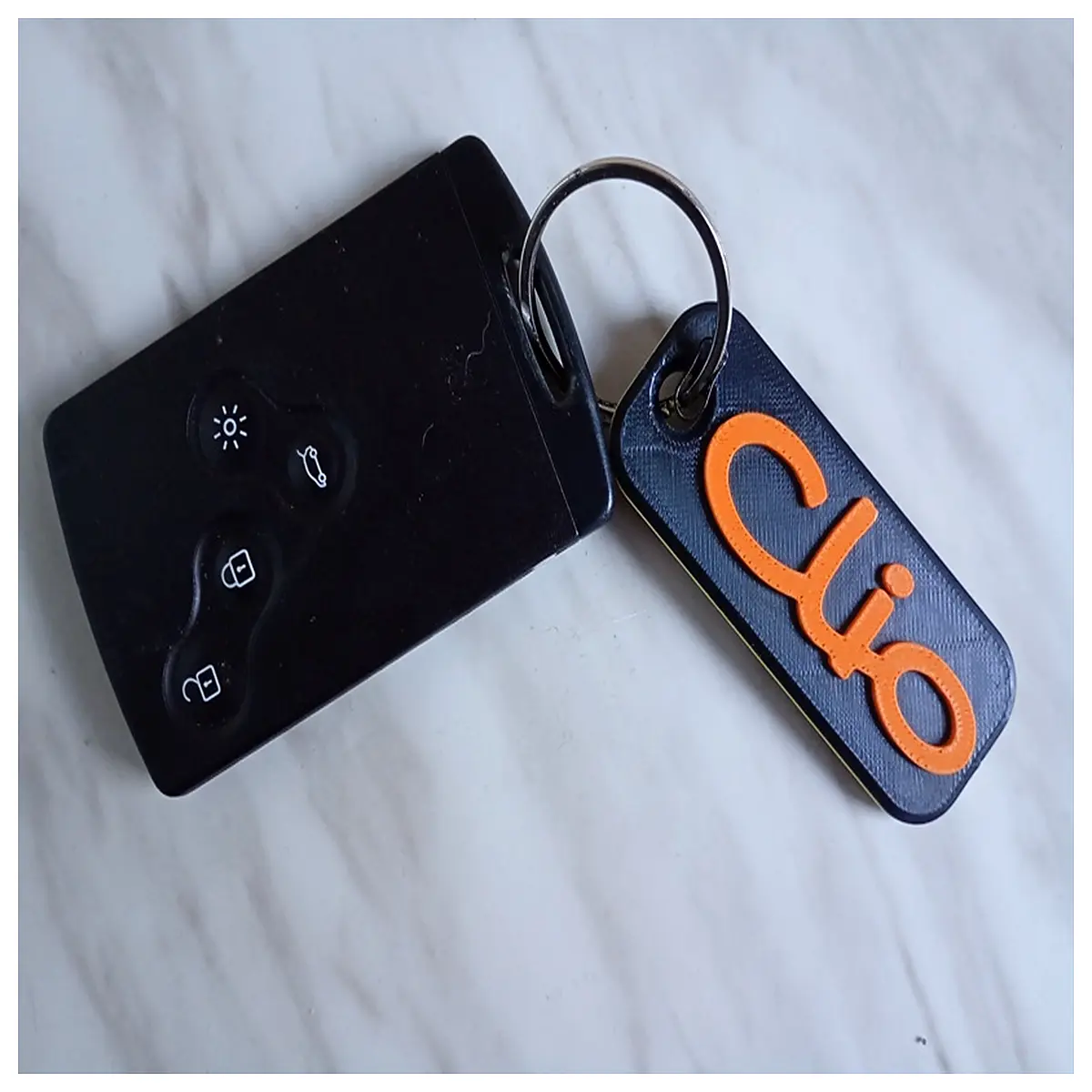 clio keychain leather car pendant keyring men women auto accessory