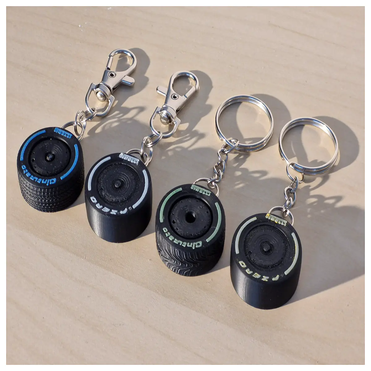 modern f1 wheel keychain car styling accessory metal alloy pendant for keys bag