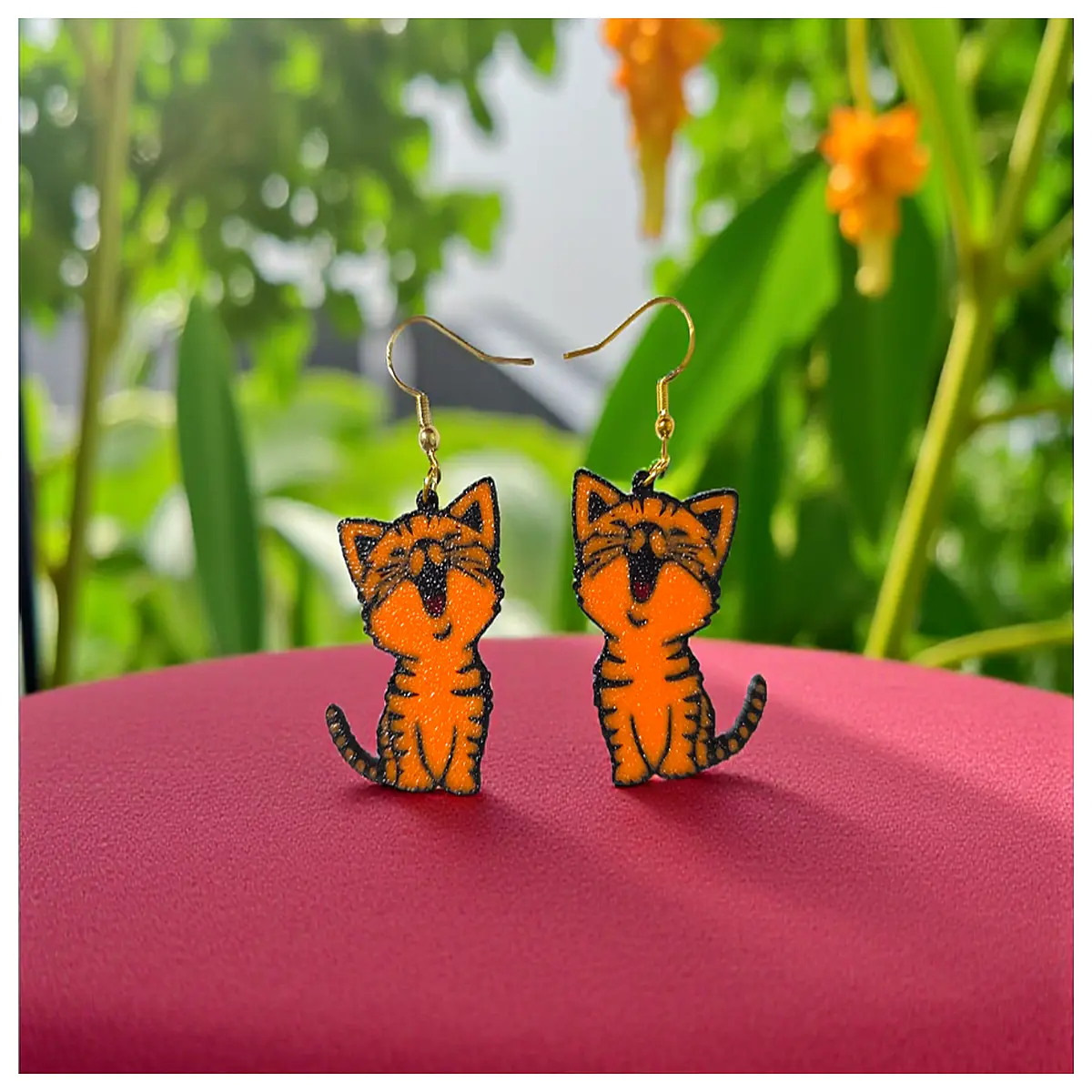 cute cat earrings for women playful animal jewelry dangle cat ear studs fun feline accessories
