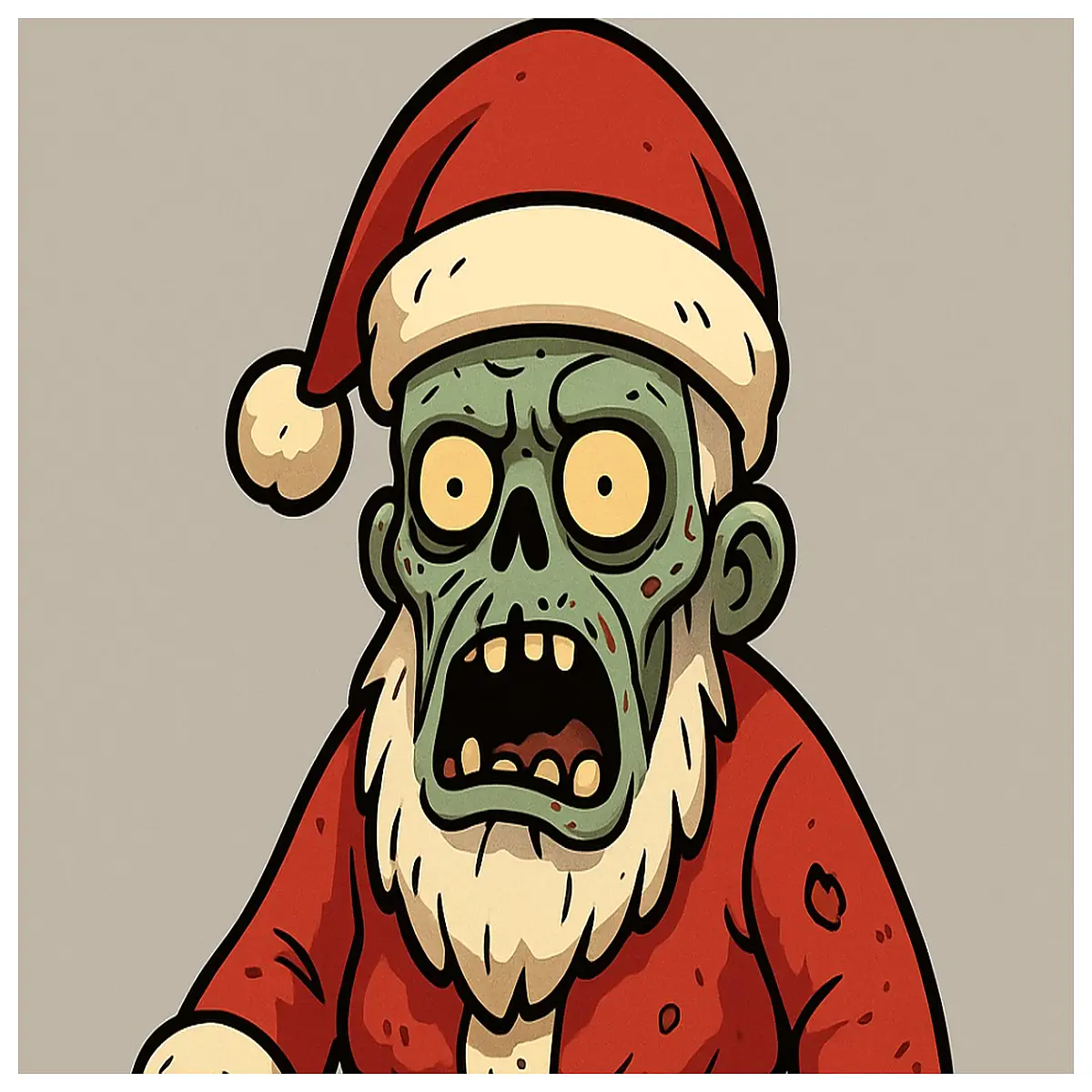 zombie santa claus costume for adults horror halloween party prop undead elf decoration