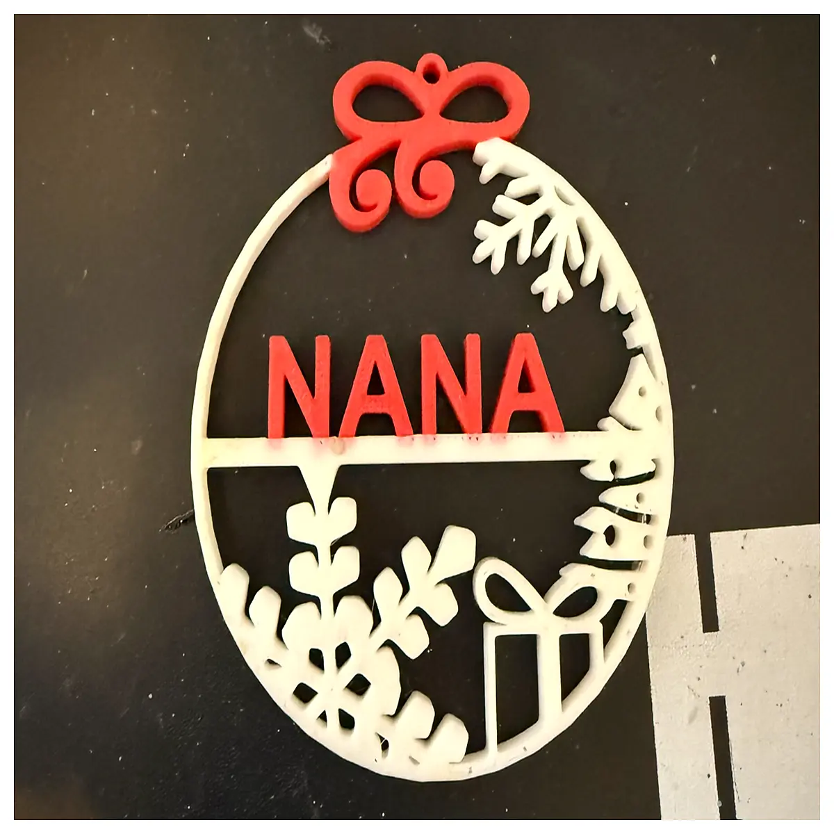 nana christmas tree skirt plush holiday decor festive table runner for home decoration