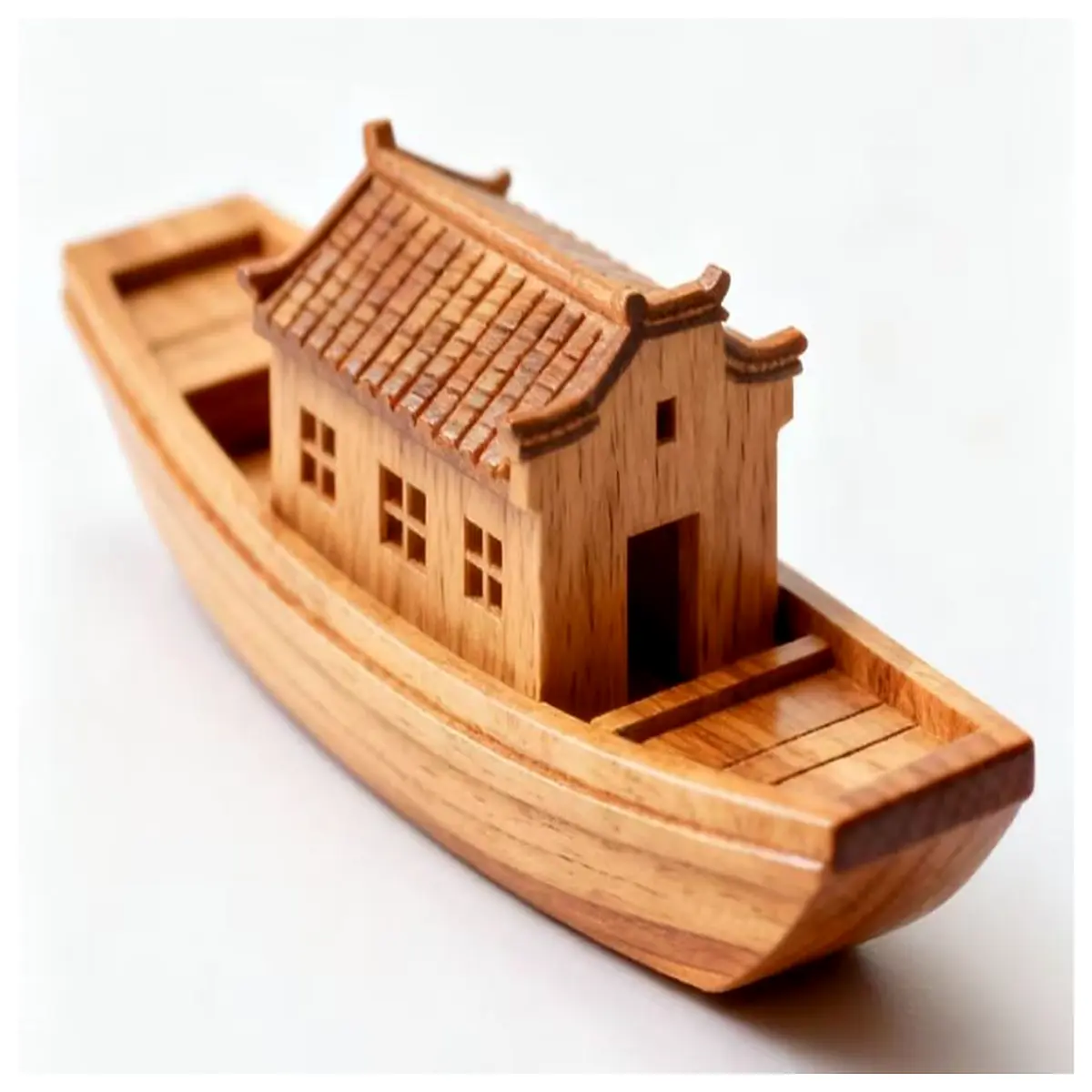 mini floating boat toy for fish tank waterproof paper craft decoration cute江南 style for aquarium decor