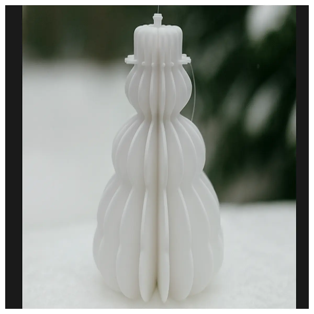 white snowman figurine elegant home decor winter holiday accent piece for mantel shelf