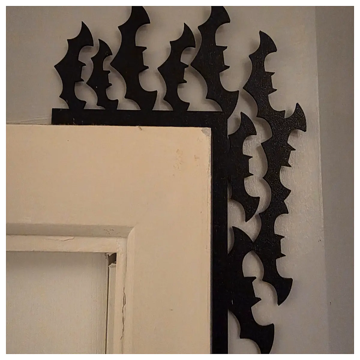 halloween door frame decals spooky bat wall stickers removable home decor