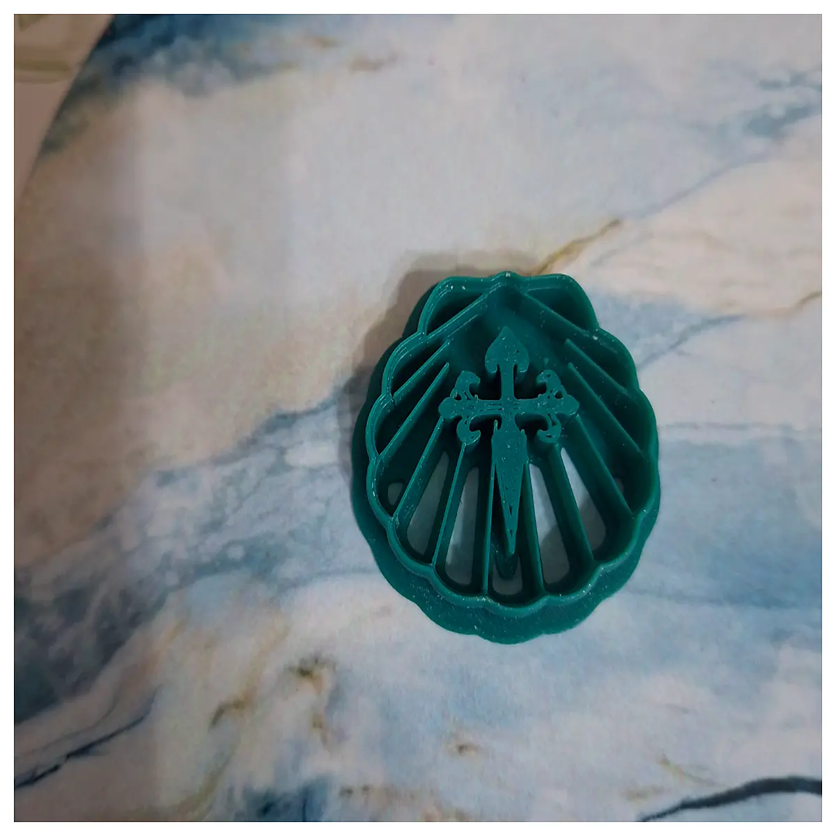 clay cutter scallop open back cookie stamp for polymer clay fondant cake decorating tools