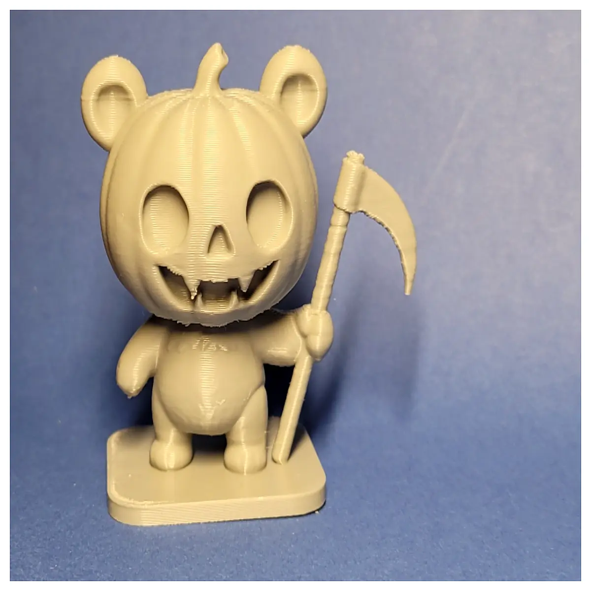 cute panda plush with head and scythe accessory halloween prop