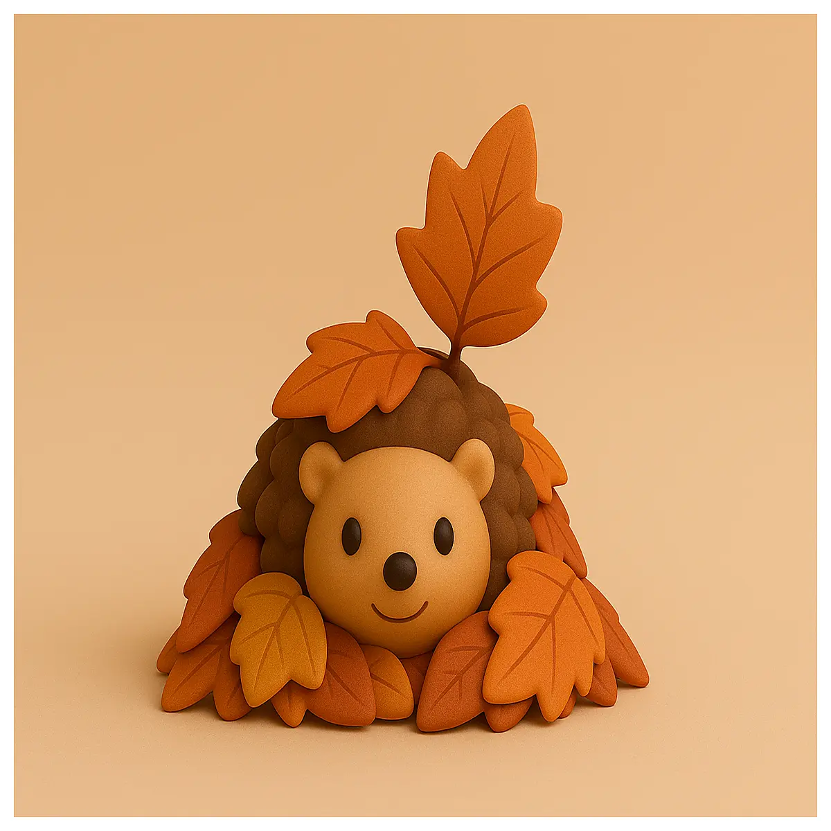 autumn hedgehog plush toy cute forest animal stuffed doll for kids seasonal fall decor gift soft hugging companion