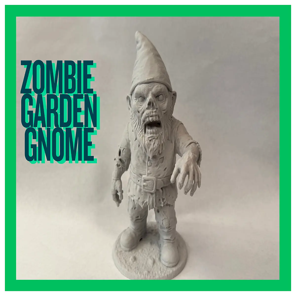 outdoor garden gnome zombie decoration for yard lawn spooky halloween prop