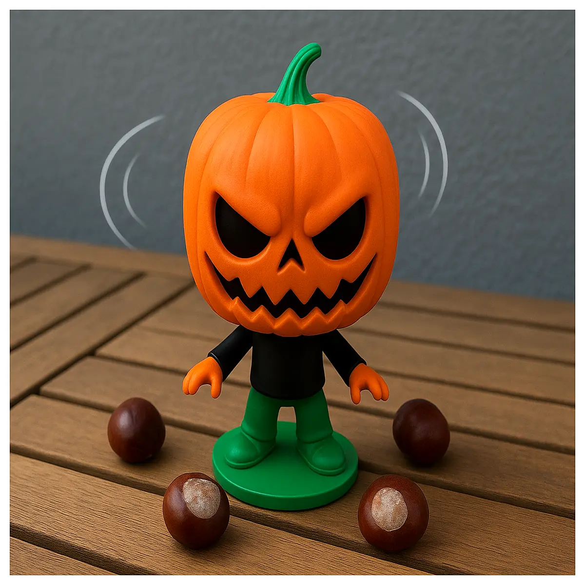 halloween animated head shaking decoration spooky yard garden outdoor up prop