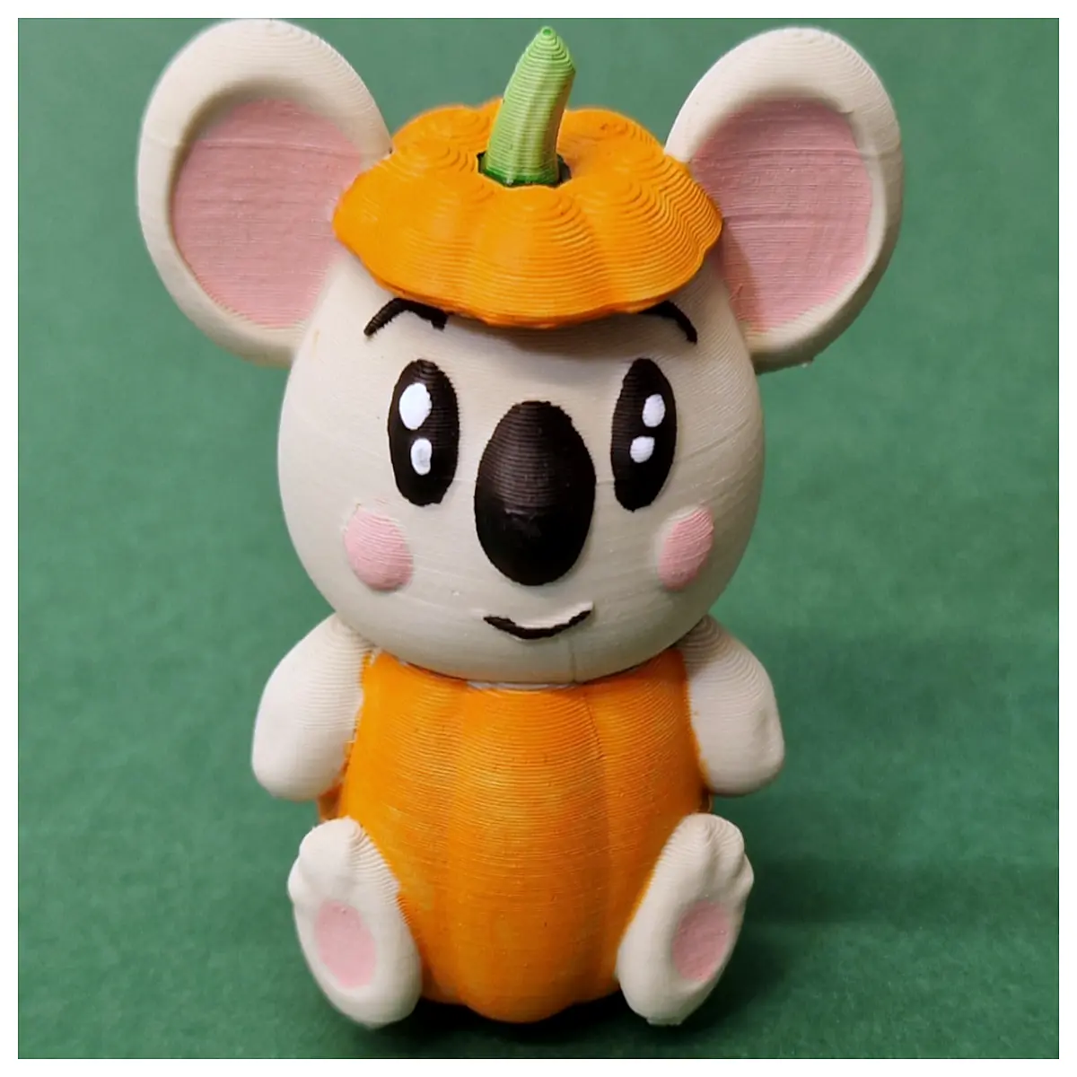cute koala plush toy inside hollow for halloween decor