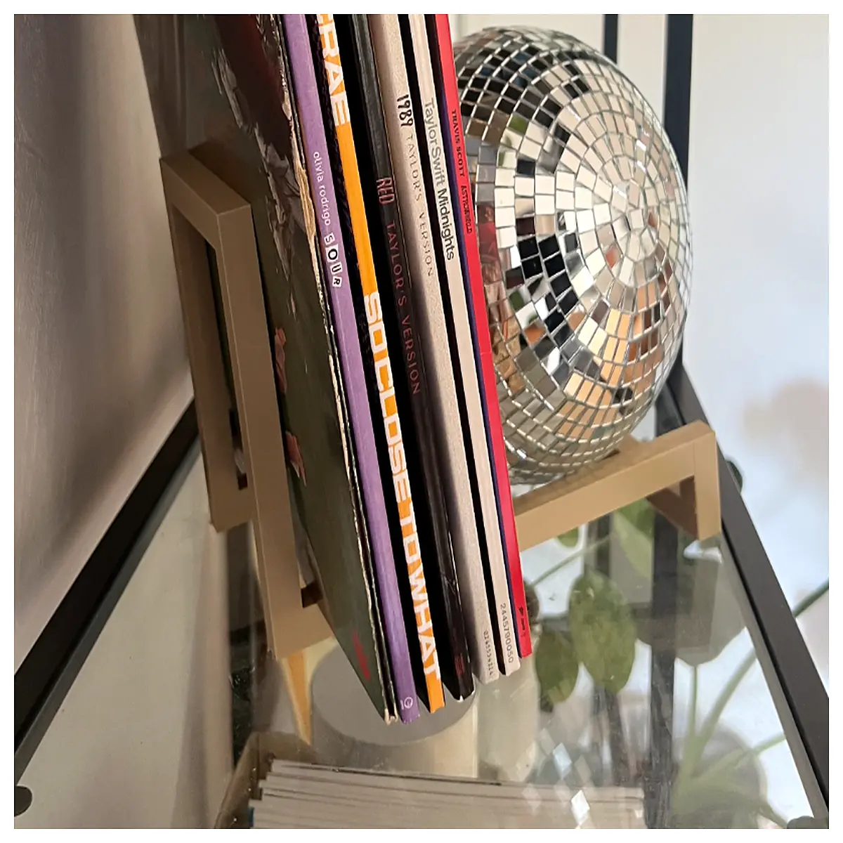 modern vinyl record storage shelf organizer for living room wall mounted or freestanding