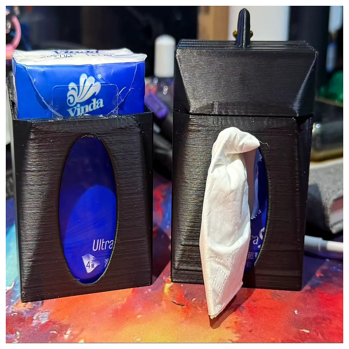 pocket tissue keychain holder portable mini box for bag car keys