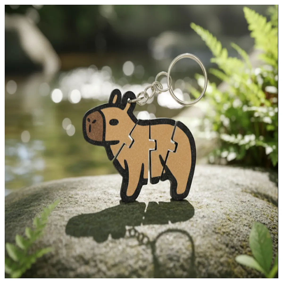cute capybara keychain for bags flexible animal charm funny plush toy friends stress relief squishy pendant