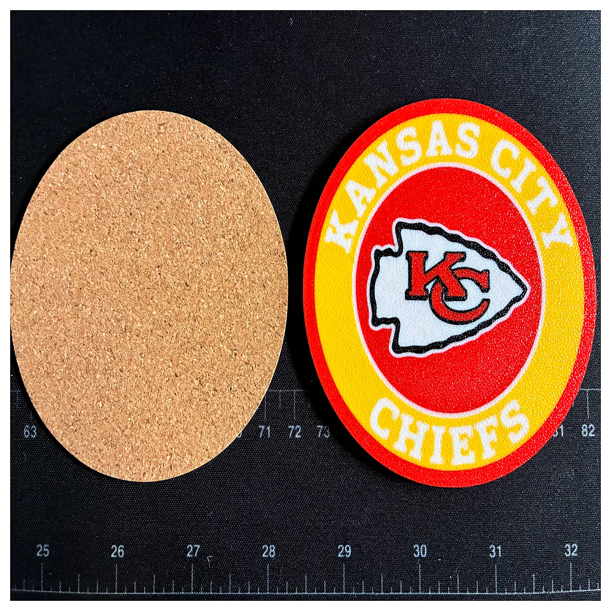 kansas city chiefs coasters set team bar mats for game day party decor durable non slip drink pads for fans