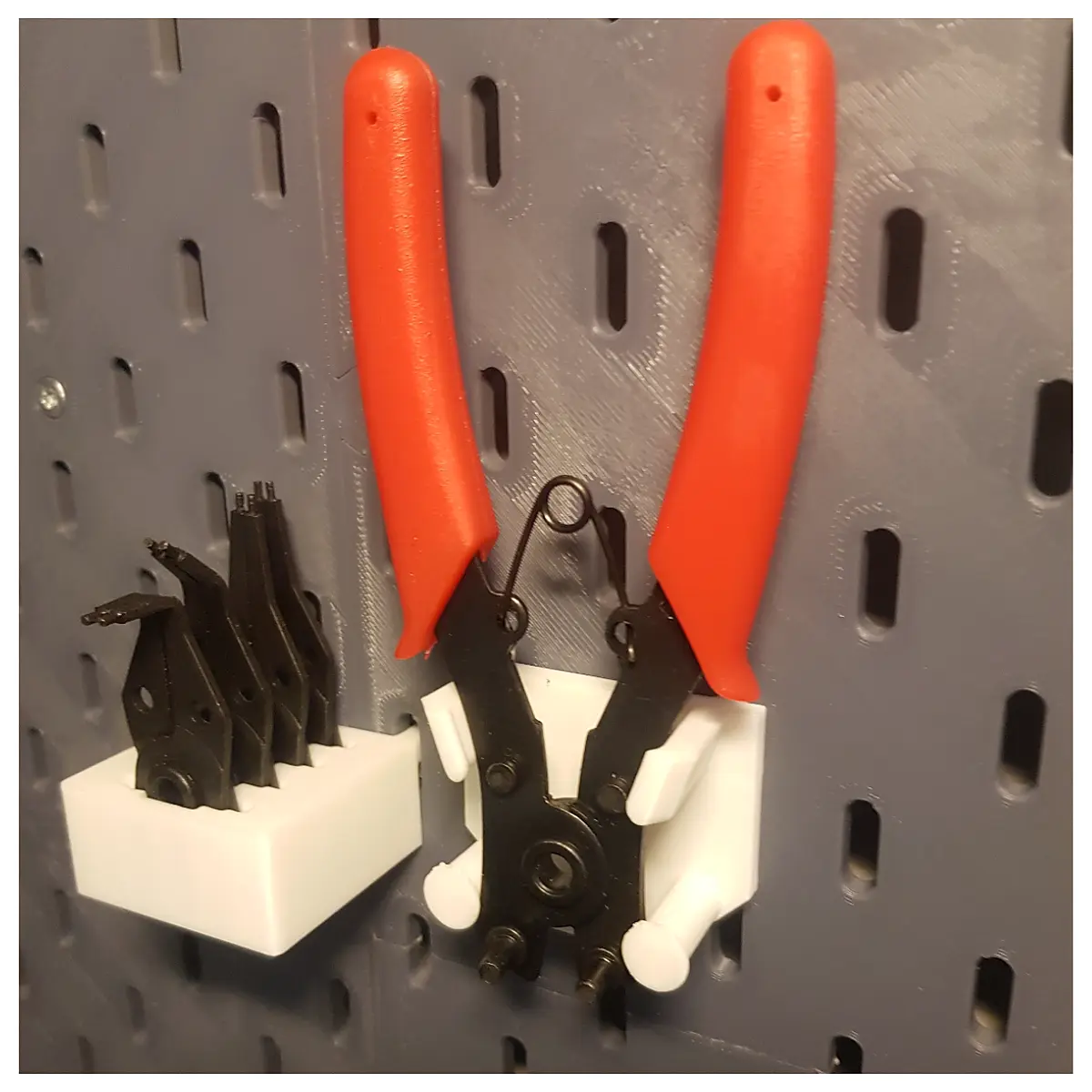 pegboard pliers holder hook for skadis organizing workshop tools storage rack