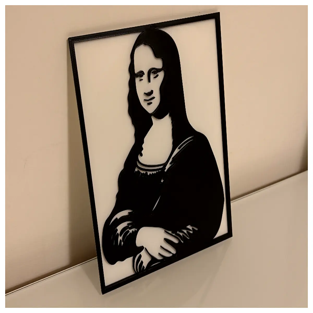 elegant mona lisa wall mounted desktop photo frame holder for home office decor