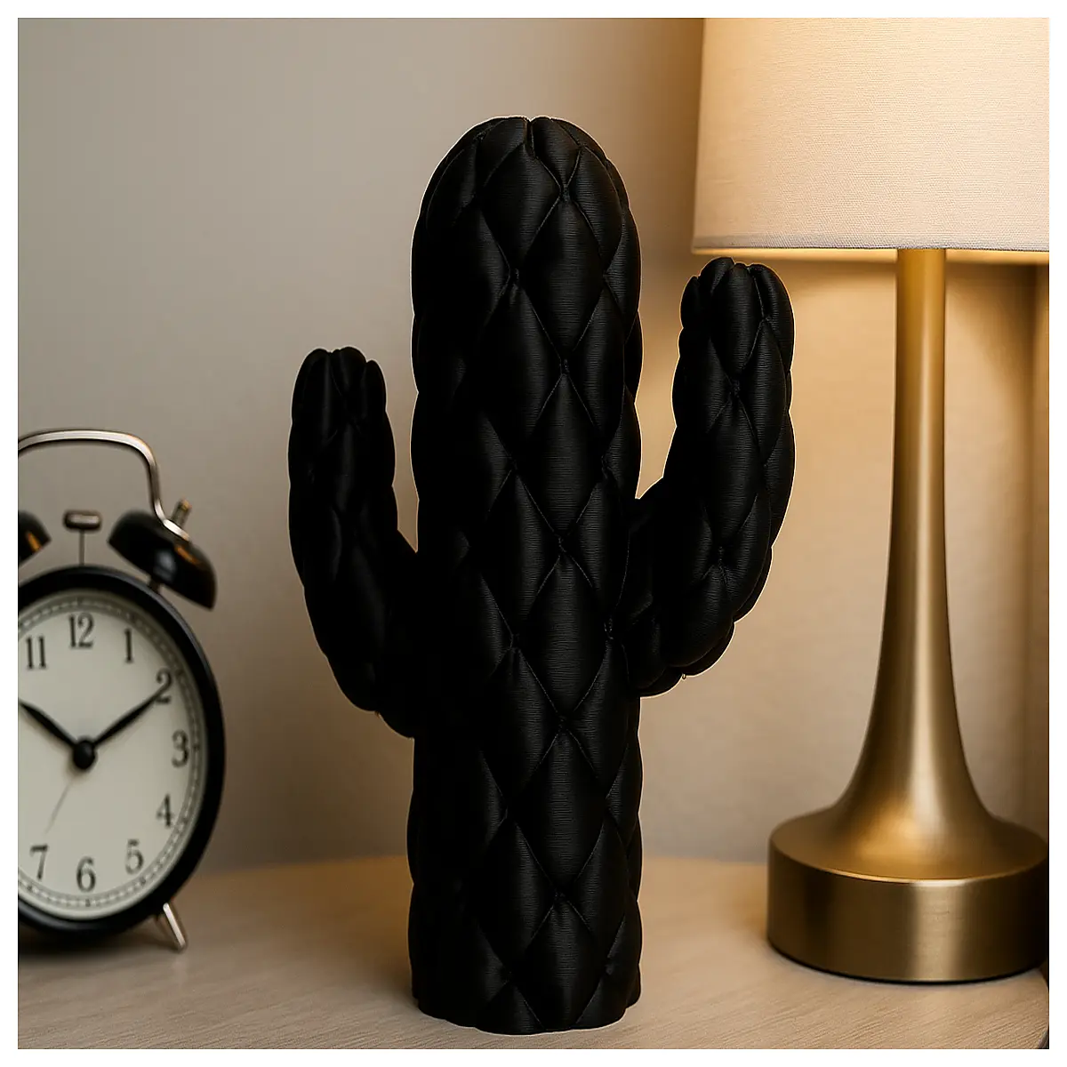 modern faux cactus sculpture home decor resin plant statue for living room shelf office desk boho aesthetic interior design accent