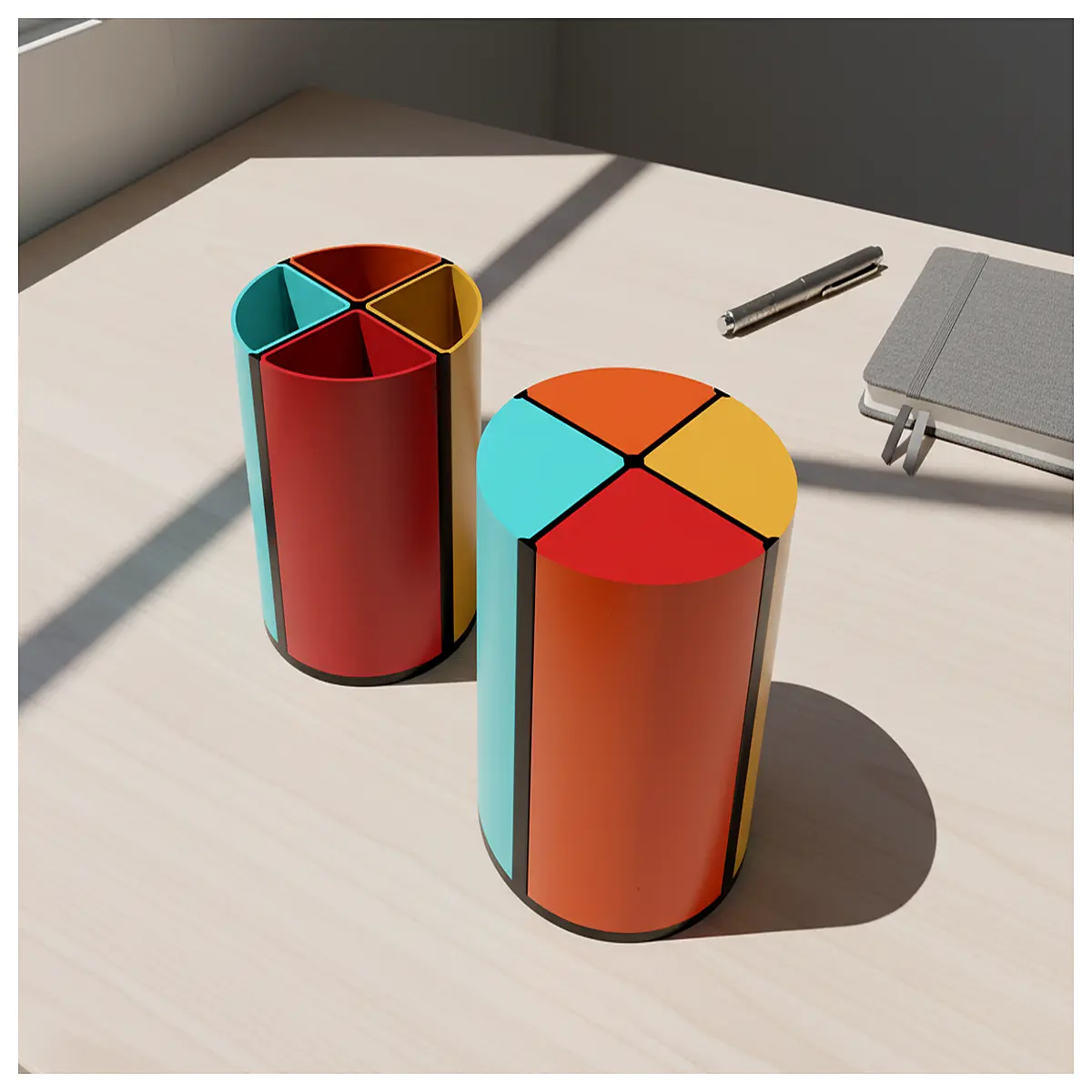 removable pen holder desk organizer modular cup for office supplies storage