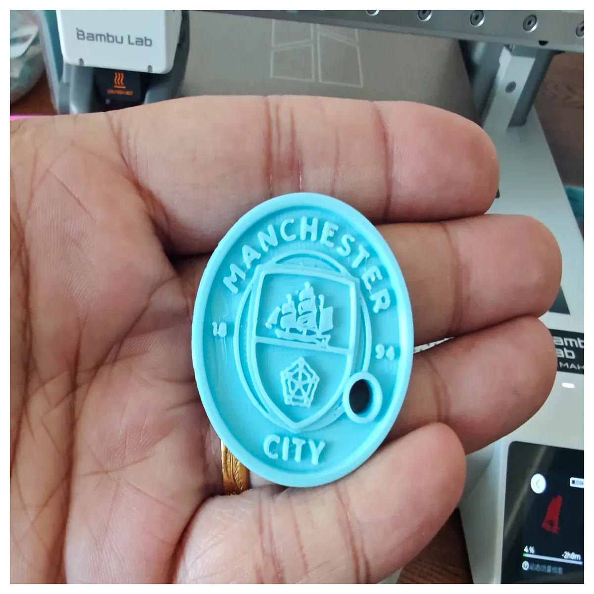 manchester city fc keychain metal pendant bag charm gift