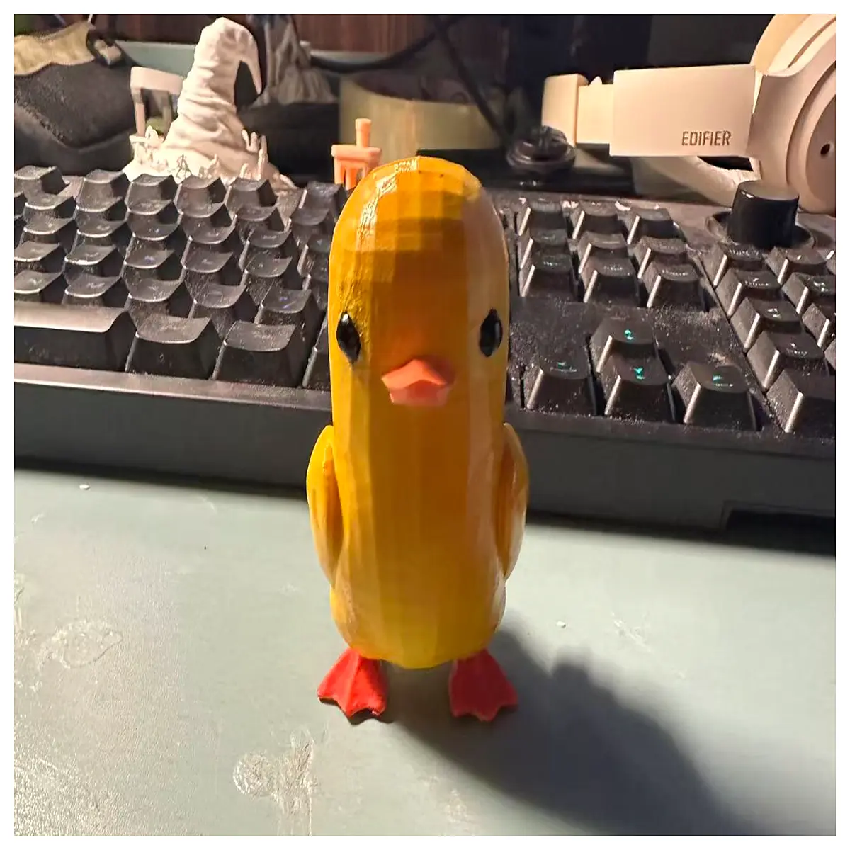 dying kelevra yellow duck toy collectible figure desk decoration gamers