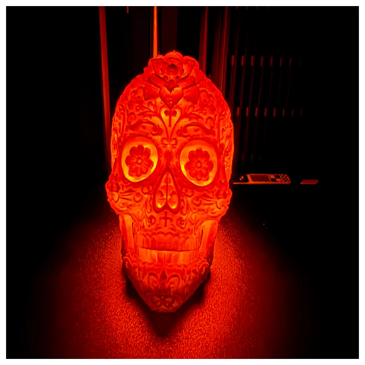 glow in the dark skull decoration halloween party props spooky home decor night