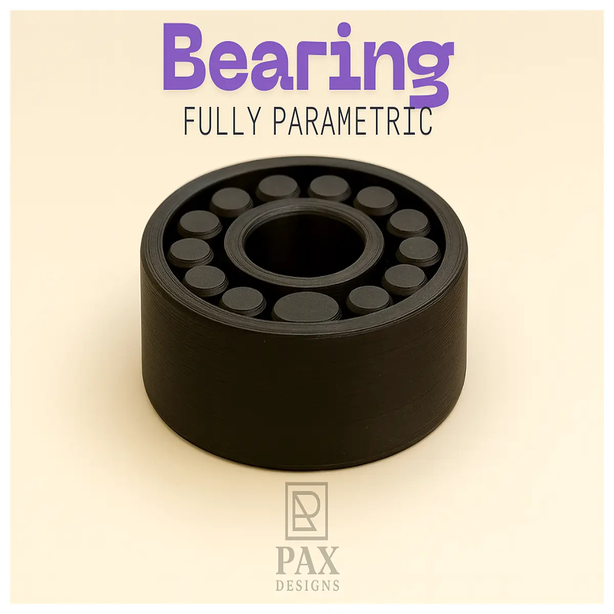 parametric printable ball bearing replacement low friction printed parts for rc car drone motor shaft support custom design