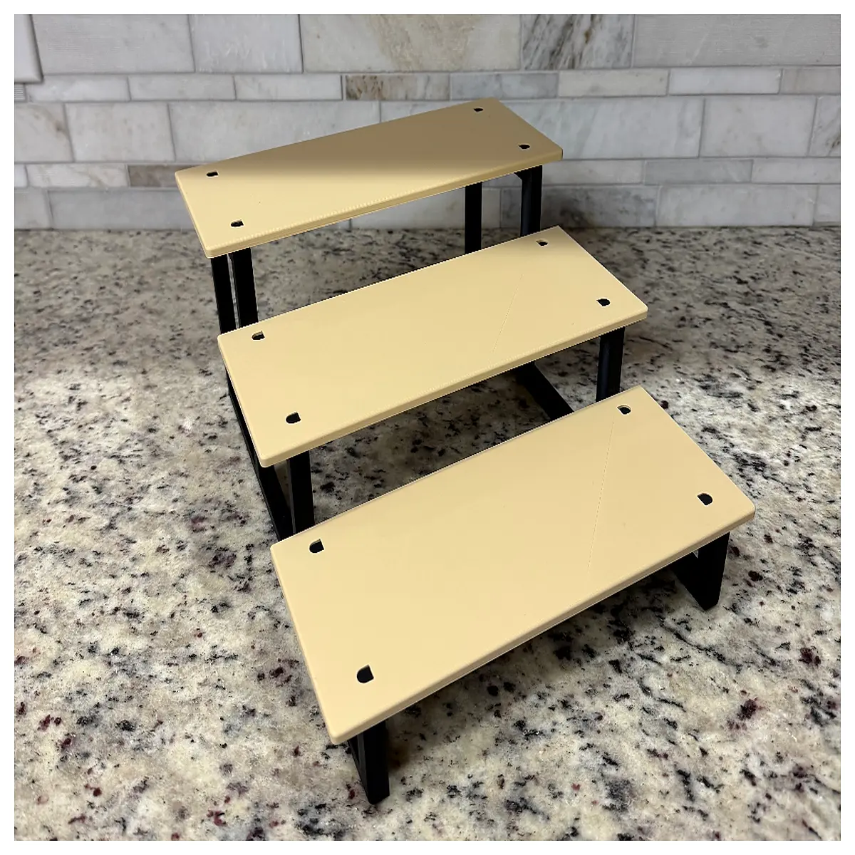 foldable 3 tier retail merchandising rack portable product organizer