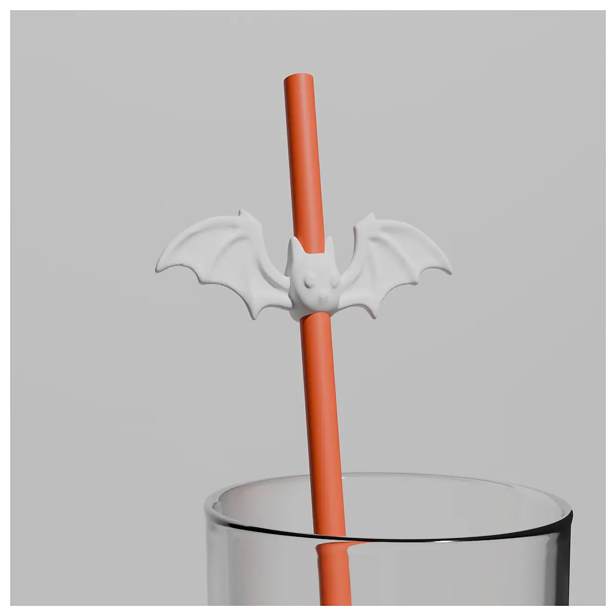 cute bat straw charm for reusable metal straws kawaii halloween party favor gift aesthetic boba tea cup accessory