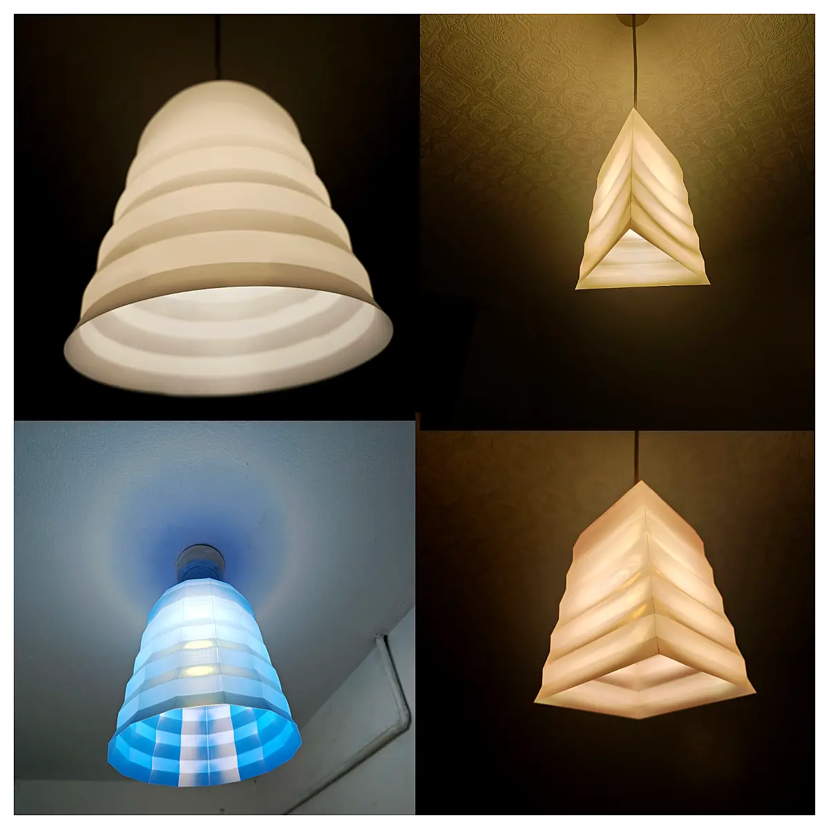 ruffled geometric lampshade modern table cover accent lighting decor