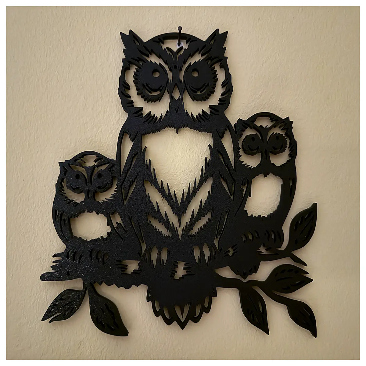 owl family mural wall art large canvas print modern living room decor wildlife nature painting for bedroom nursery kids